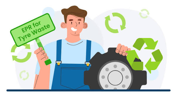 EPR for Tyre Waste registration in India illustration