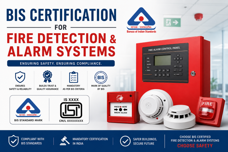BIS Certification for Fire Detection & Alarm Systems in India: The 2025 Quality Control Order, IS/ISO 7240 and the Complete ISI Process