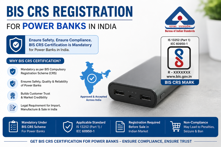BIS CRS Registration for Power Banks in India: IS 13252, Battery Safety and the Complete Compliance Process