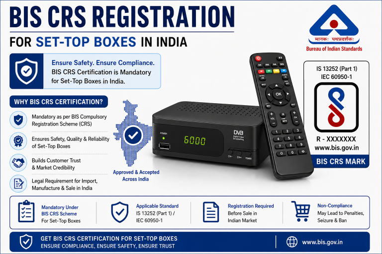 BIS CRS Registration for Set-Top Boxes in India: IS 13252 / IS 62368-1 and the Complete Compliance Process