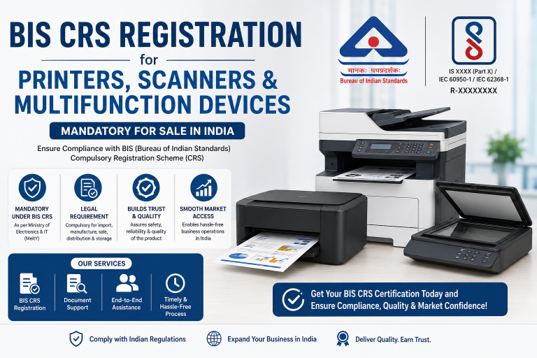 BIS CRS Registration for Printers, Scanners & Multifunction Devices in India: IS 13252 / IS 62368-1 and the Complete Compliance Process