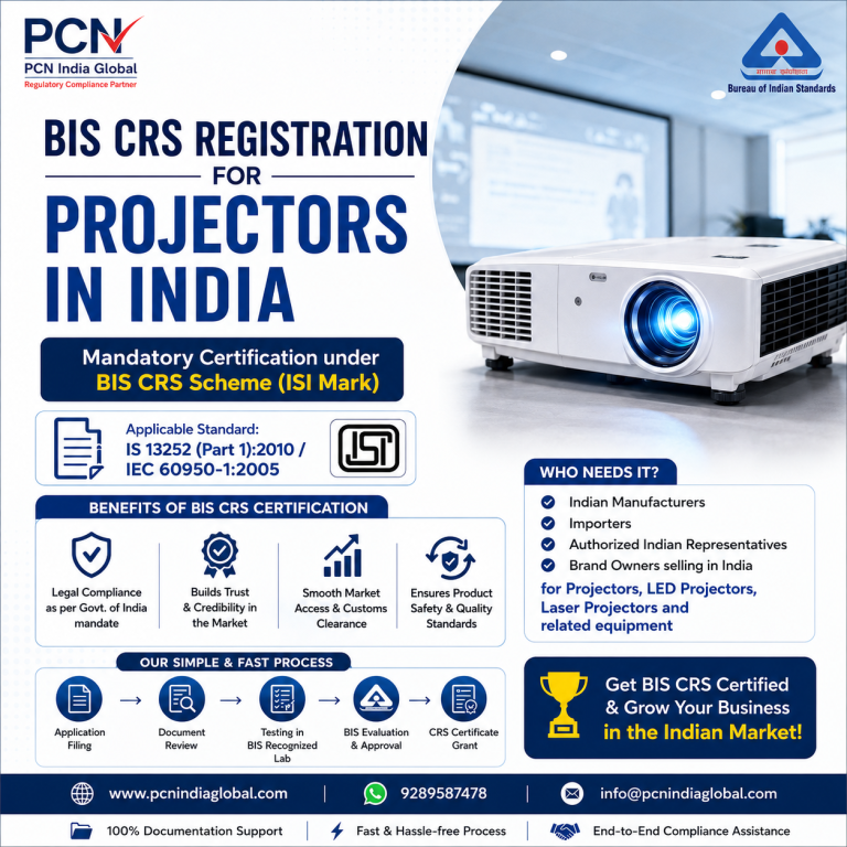 BIS CRS Registration for Projectors in India: IS 13252 / IS 62368-1 and the Complete Compliance Process