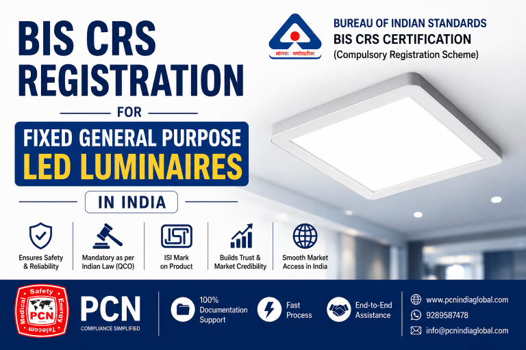 BIS CRS Registration for Fixed General Purpose LED Luminaires in India: IS 10322 (Part 5/Section 1) and the Complete Process