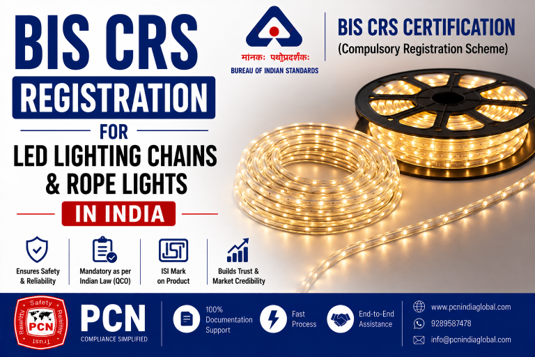 BIS CRS Registration for LED Lighting Chains & Rope Lights in India: IS 10322 (Part 5/Sections 7 & 9) and the Complete Process