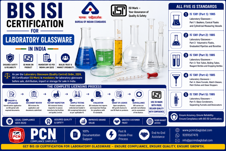 BIS ISI Certification for Laboratory Glassware in India: All Five IS Standards and the Complete Licensing Process