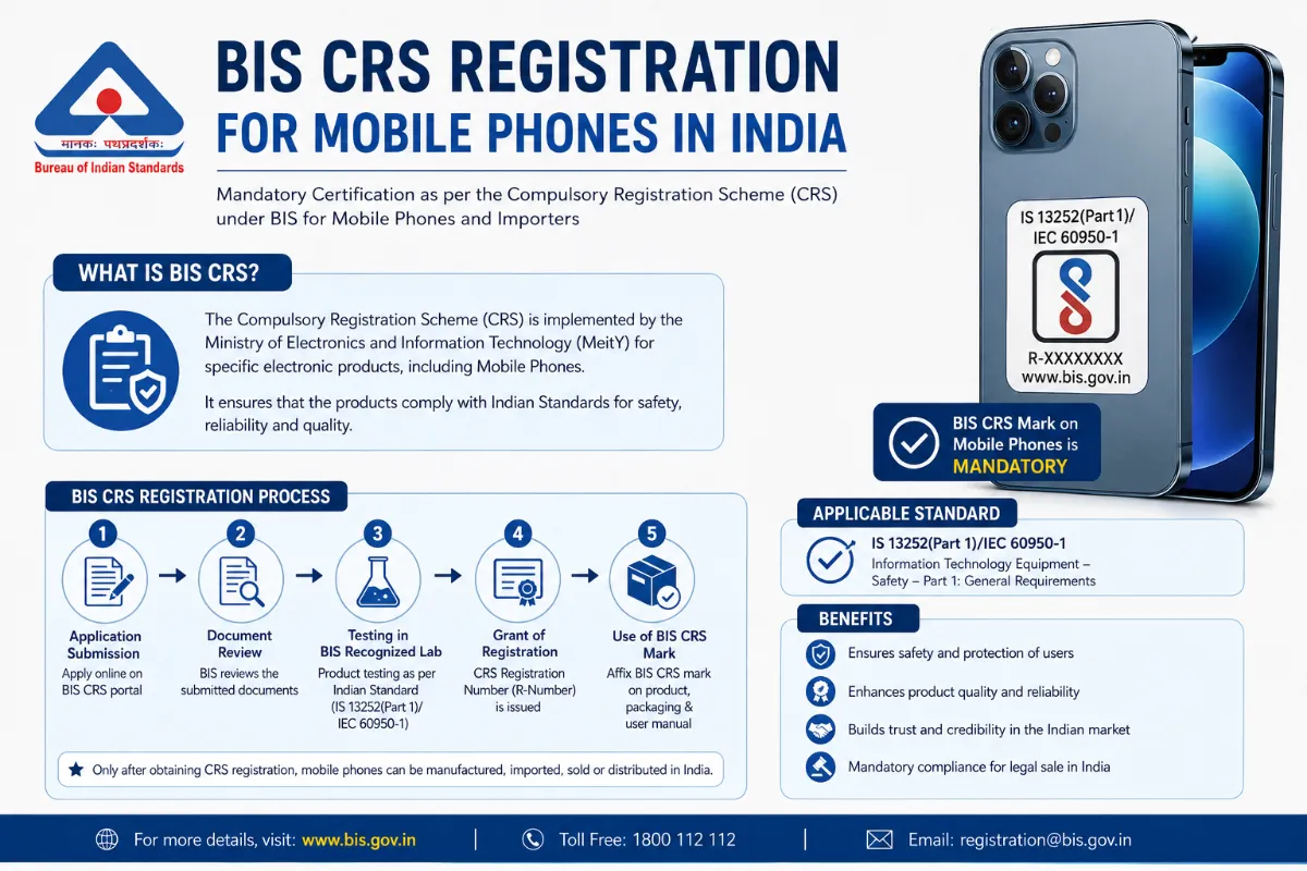 BIS CRS Registration for Mobile Phones in India: Standards, Process and the Complete Compliance Picture
