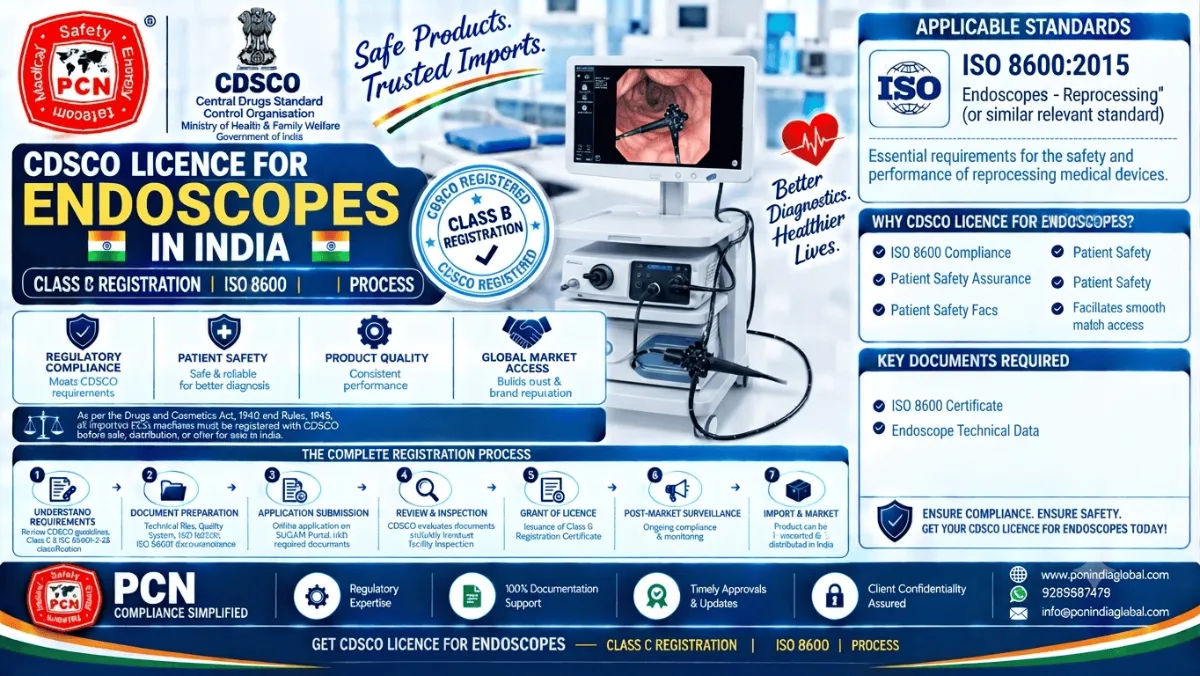 CDSCO Licence for Endoscopes in India: Class C Registration, ISO 8600 and Process