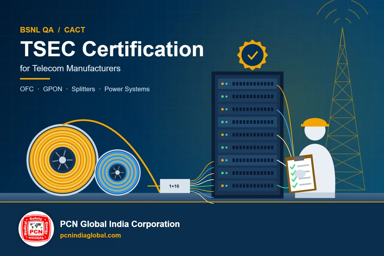 TSEC certification from BSNL QA and CACT for telecom products